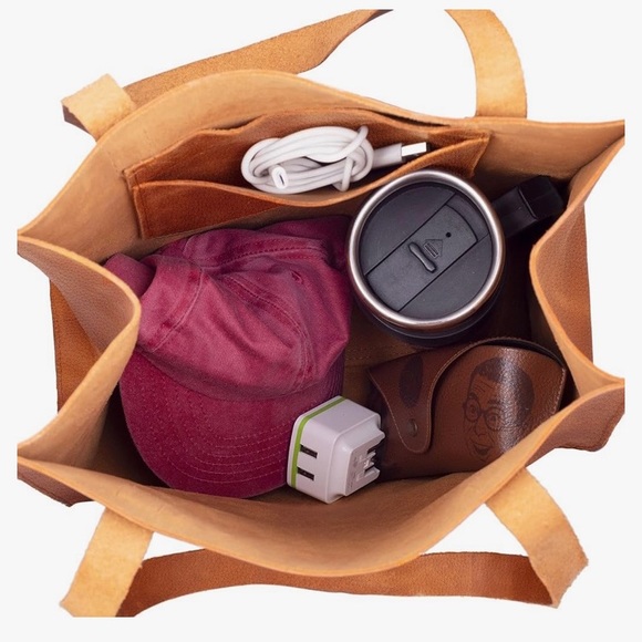 YAYAS Leather Travel Shoulder Tote - Handbag For Men & Women. HandMade - Picture 5 of 12